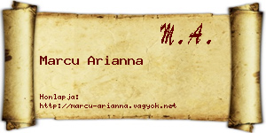 Marcu Arianna névjegykártya